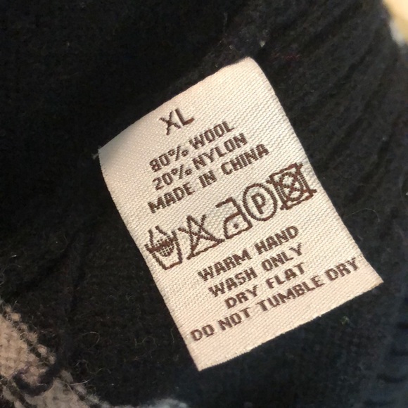 AYC By Joshua Faulk Size XL Wool blend Stripe Clean Graphic $119 NEW - Picture 11 of 15